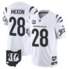 Cincinnati Bengals Joe Mixon 2026 Vapor Limited Jersey - All Stitched - White Limited