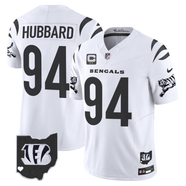 Cincinnati Bengals Sam Hubbard 2026 Vapor Limited Jersey - All Stitched - White Limited