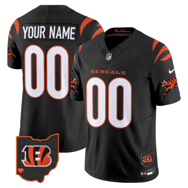 Cincinnati Bengals 2026 Vapor Limited Custom Jersey - All Stitched - Black