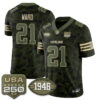 Cleveland Browns Denzel Ward 2026 Salute to Service Vapor Jersey - All Stitched - Camo
