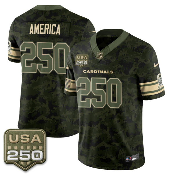 Arizona Cardinals America 2026 Salute to Service Vapor Jersey - All Stitched - Camo