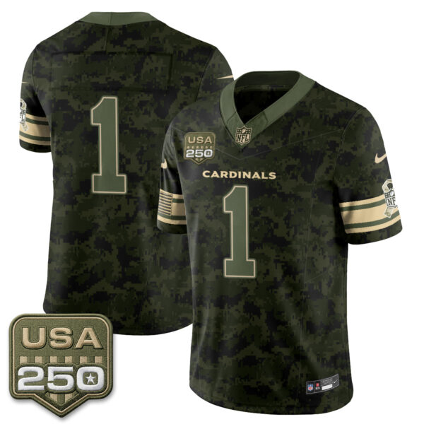 Arizona Cardinals Team 2026 Salute to Service Vapor Jersey - All Stitched - Camo
