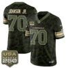 Arizona Cardinals Paris Johnson Jr. 2026 Salute to Service Vapor Jersey - All Stitched - Camo
