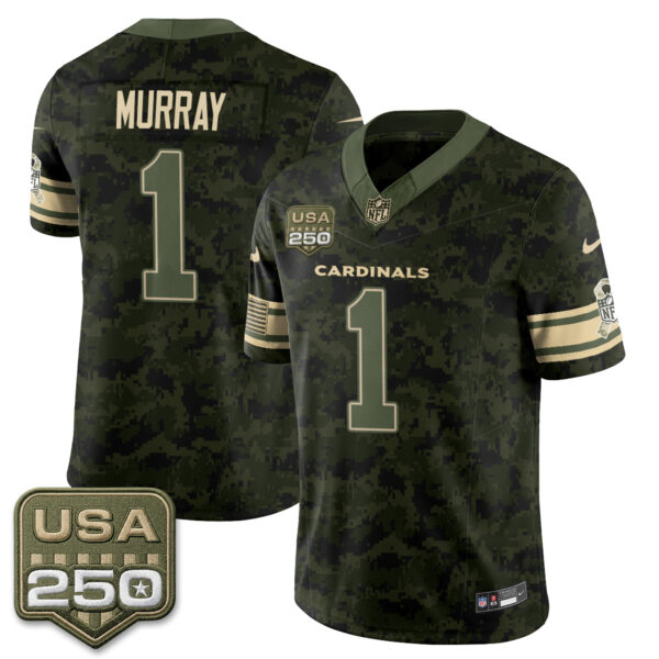 Arizona Cardinals Kyler Murray 2026 Salute to Service Vapor Jersey - All Stitched - Camo