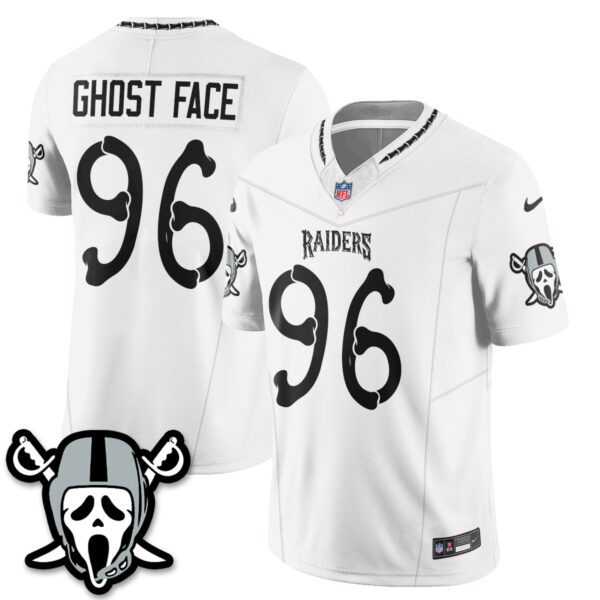 Las Vegas Raiders Ghost Face Ghost Face Edition Vapor Jersey - All Stitched - White