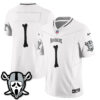 Las Vegas Raiders Team Ghost Face Edition Vapor Jersey - All Stitched - White