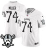 Las Vegas Raiders Kolton Miller Ghost Face Edition Vapor Jersey - All Stitched - White