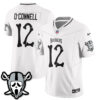 Las Vegas Raiders Aidan O'Connell Ghost Face Edition Vapor Jersey - All Stitched - White
