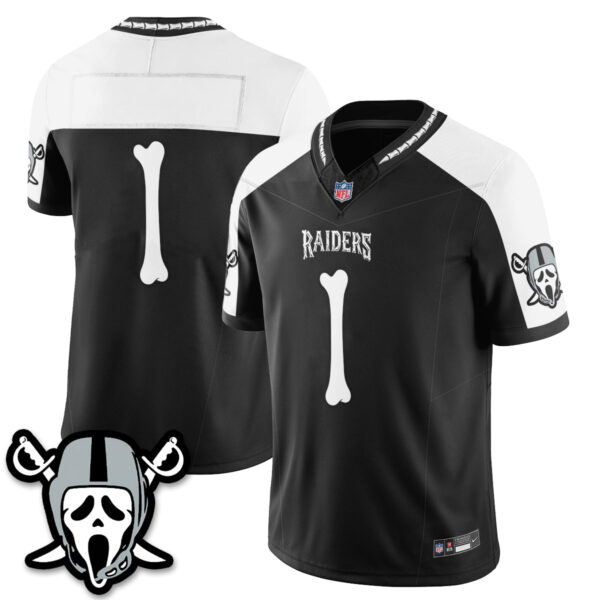 Las Vegas Raiders Team Ghost Face Edition Vapor Jersey - All Stitched - Alternate