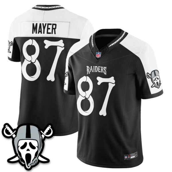 Las Vegas Raiders Michael Mayer Ghost Face Edition Vapor Jersey - All Stitched - Alternate