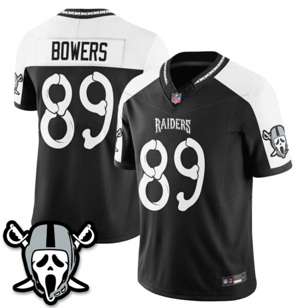 Las Vegas Raiders Brock Bowers Ghost Face Edition Vapor Jersey - All Stitched - Alternate