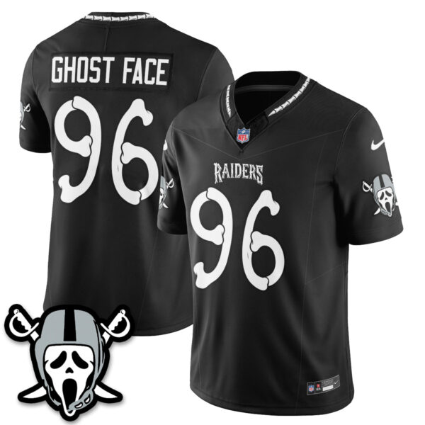 Las Vegas Raiders Ghost Face Ghost Face Edition Vapor Jersey - All Stitched - Black