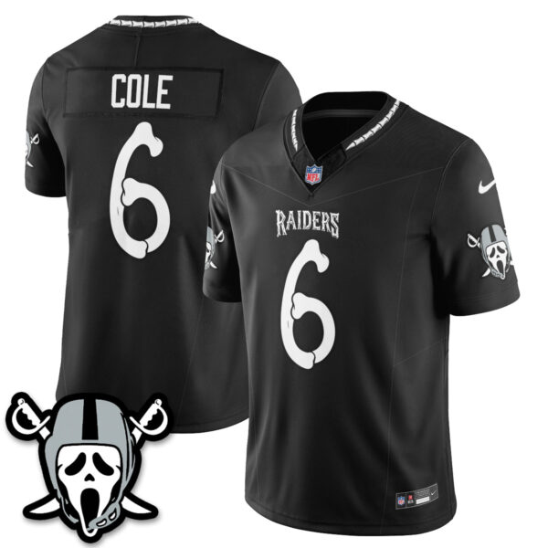 Las Vegas Raiders AJ Cole Ghost Face Edition Vapor Jersey - All Stitched - Black