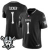 Las Vegas Raiders Tre Tucker Ghost Face Edition Vapor Jersey - All Stitched - Black