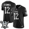 Las Vegas Raiders Aidan O'Connell Ghost Face Edition Vapor Jersey - All Stitched - Black