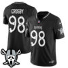 Las Vegas Raiders Maxx Crosby Ghost Face Edition Vapor Jersey - All Stitched - Black