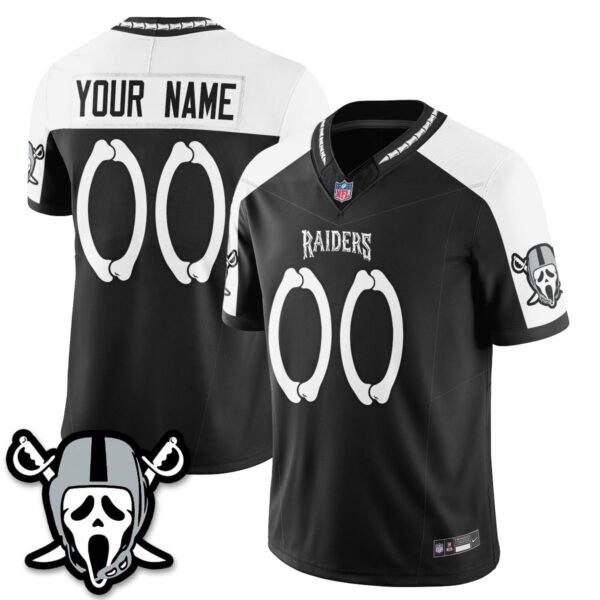 Las Vegas Raiders Ghost Face Edition Vapor Custom Jersey - All Stitched - Alternate