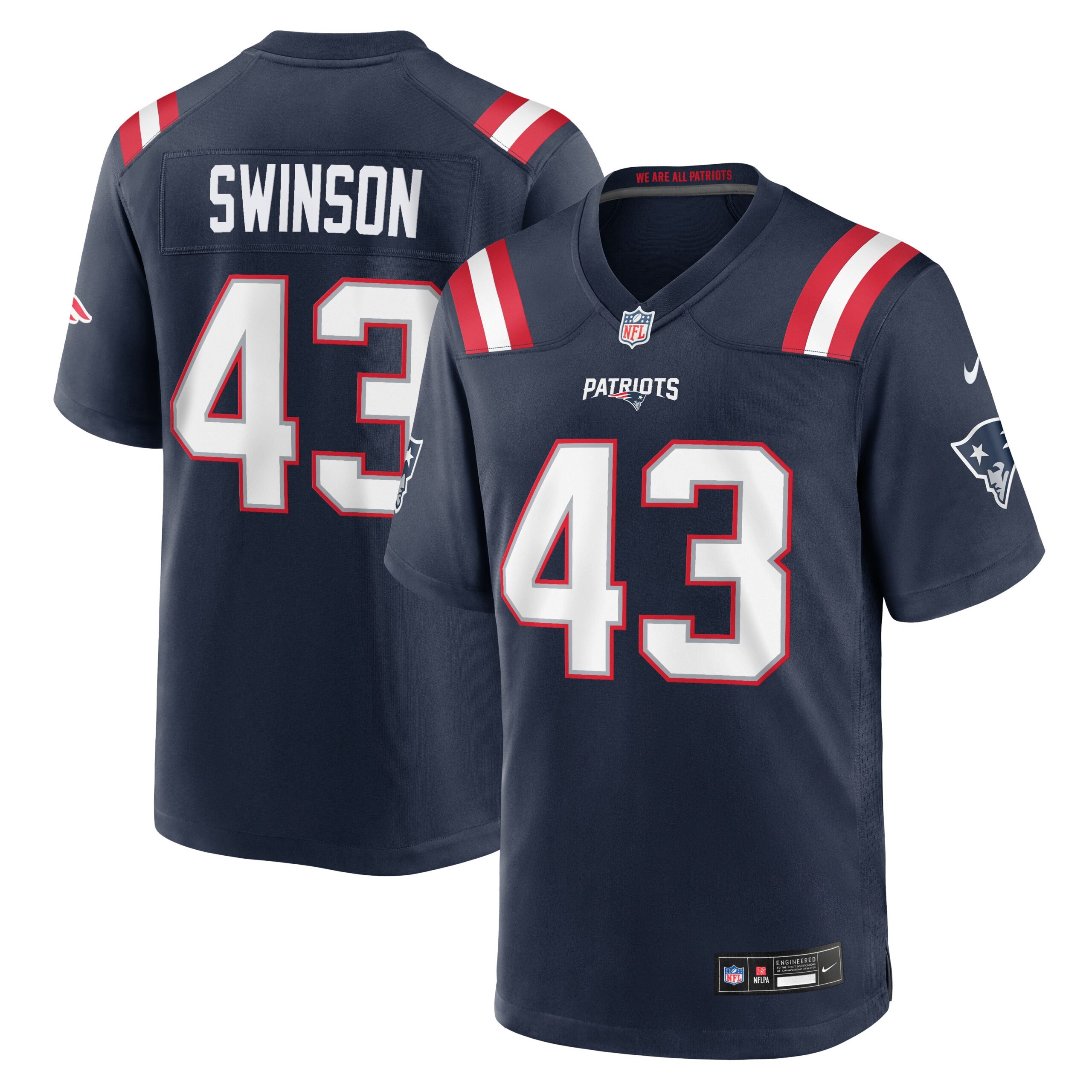 New England Patriots Bradyn Swinson Vapor Limited Jersey - Navy