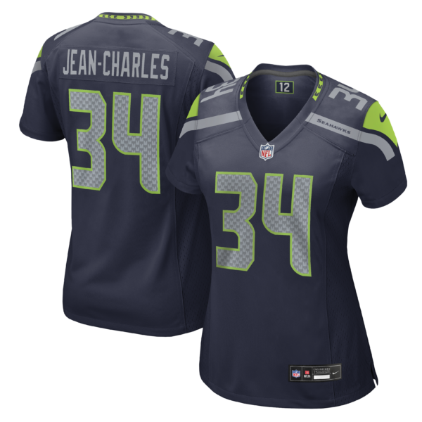 Women's Seattle Seahawks Shemar Jean-Charles Vapor Limited Jersey - All Stitched - Navy