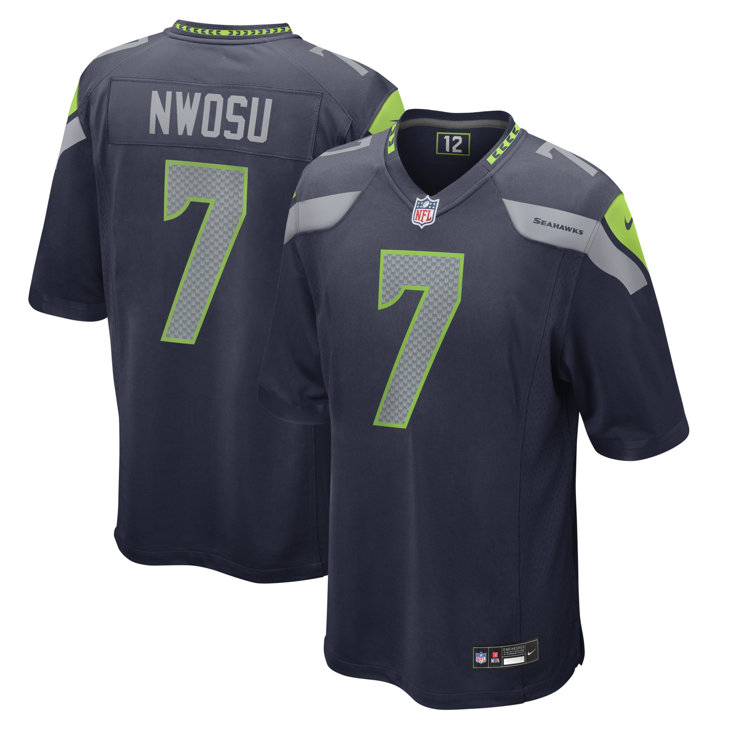 Seattle Seahawks Uchenna Nwosu Vapor Limited Jersey - All Stitched - Navy