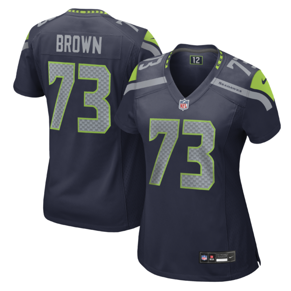 Women's Seattle Seahawks Logan Brown Vapor Limited Jersey - All Stitched - Navy