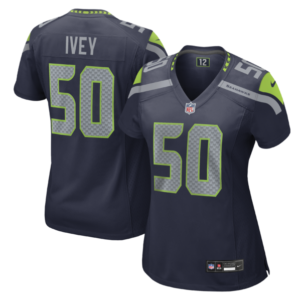 Women's Seattle Seahawks Jared Ivey Vapor Limited Jersey - All Stitched - Navy