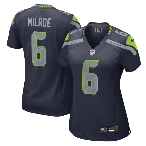 Women's Seattle Seahawks Jalen Milroe Vapor Limited Jersey - All Stitched - Navy