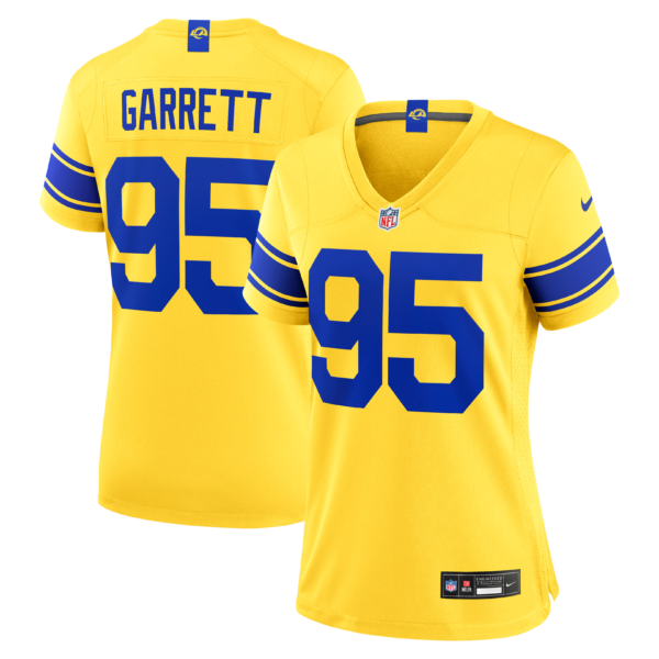 Women's Los Angeles Rams Myles Garrett Classic Sol Game Limited Jersey - All Stitched - Gold