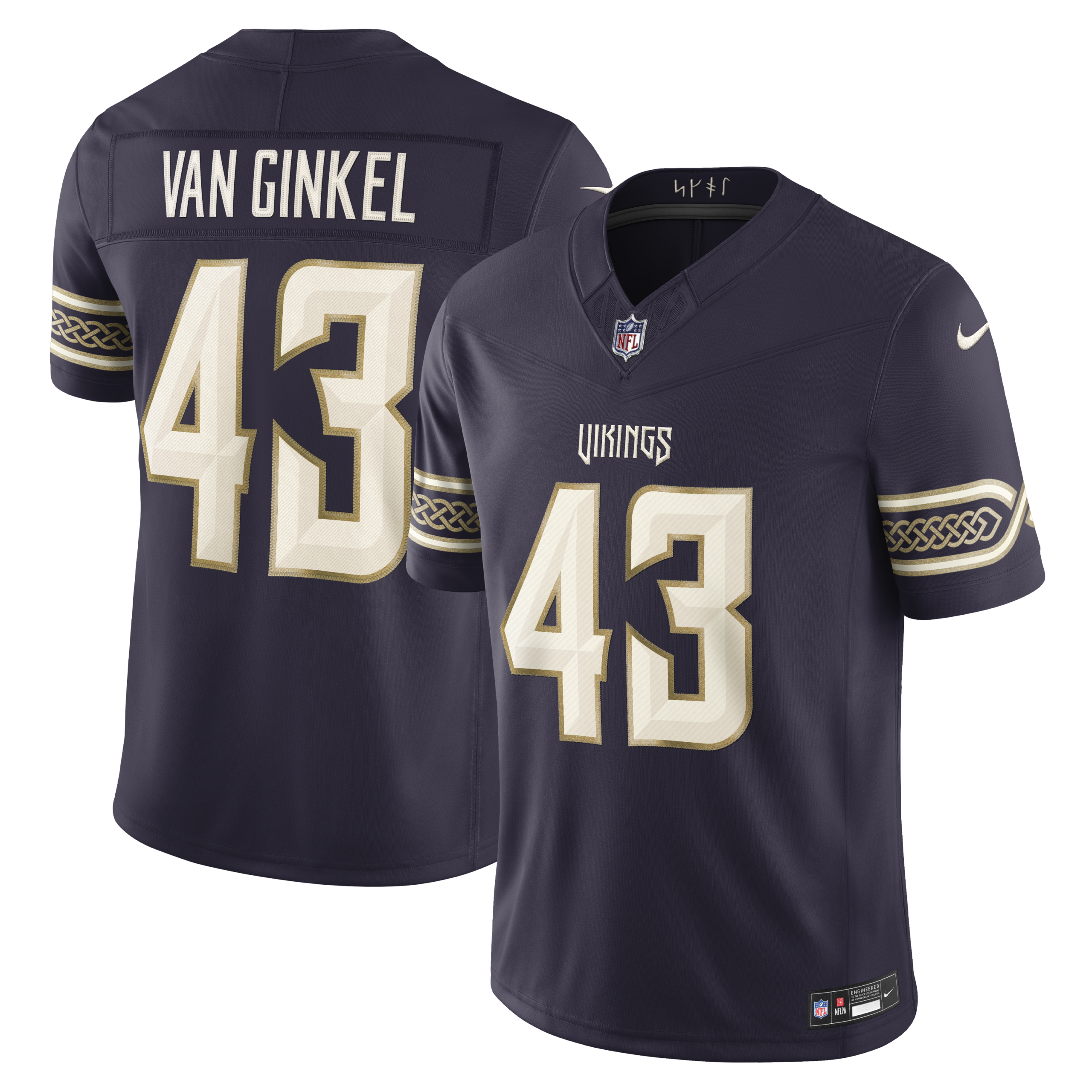 Minnesota Vikings Andrew Van Ginkel 2026 Rivalries Vapor Limited Jersey - All Stitched