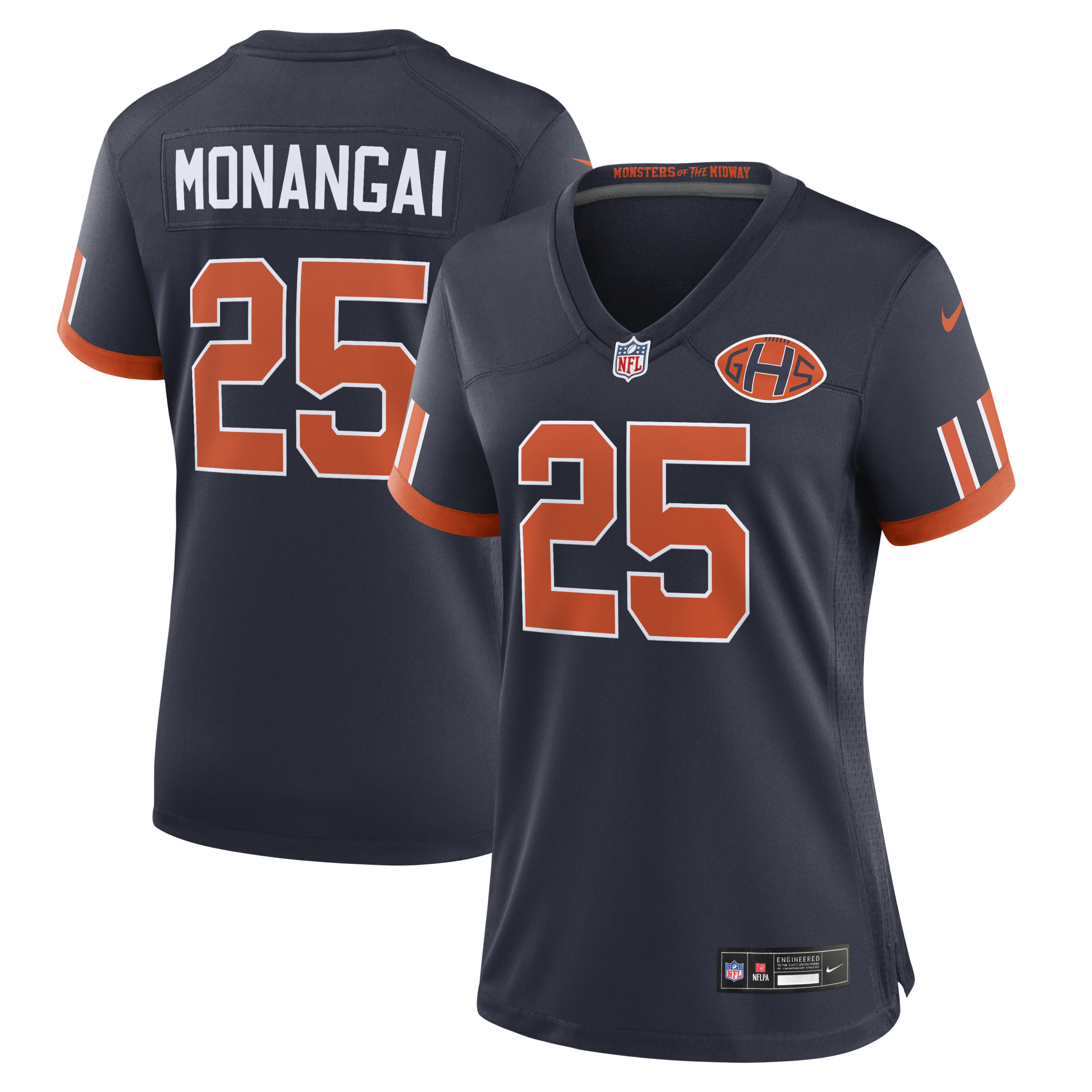 Women's Chicago Bears Kyle Monangai Rivalries Vapor Limited Jersey - All Stitched - Navy