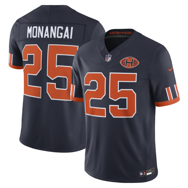 Chicago Bears Kyle Monangai Rivalries Vapor Limited Jersey - All Stitched - Navy