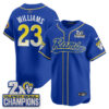 Los Angeles Rams Kyren Williams 2X Champs Rivalries Vapor Baseball Jersey - All Stitched - Royal