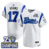 Los Angeles Rams Davante Adams 2X Champs Rivalries Vapor Baseball Jersey - All Stitched - White