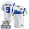 Los Angeles Rams Matthew Stafford 2X Champs Rivalries Vapor Baseball Jersey - All Stitched - White