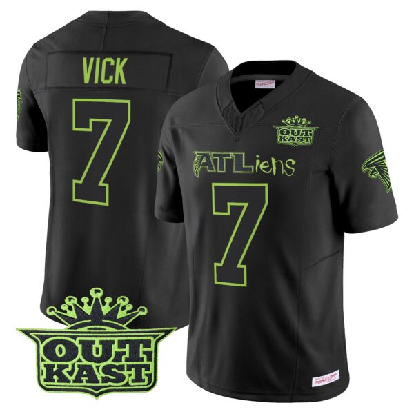 Atlanta Falcons Michael Vick Outkast 30th Anniversary ATLiens Vapor Limited Jersey V2 - All Stitched