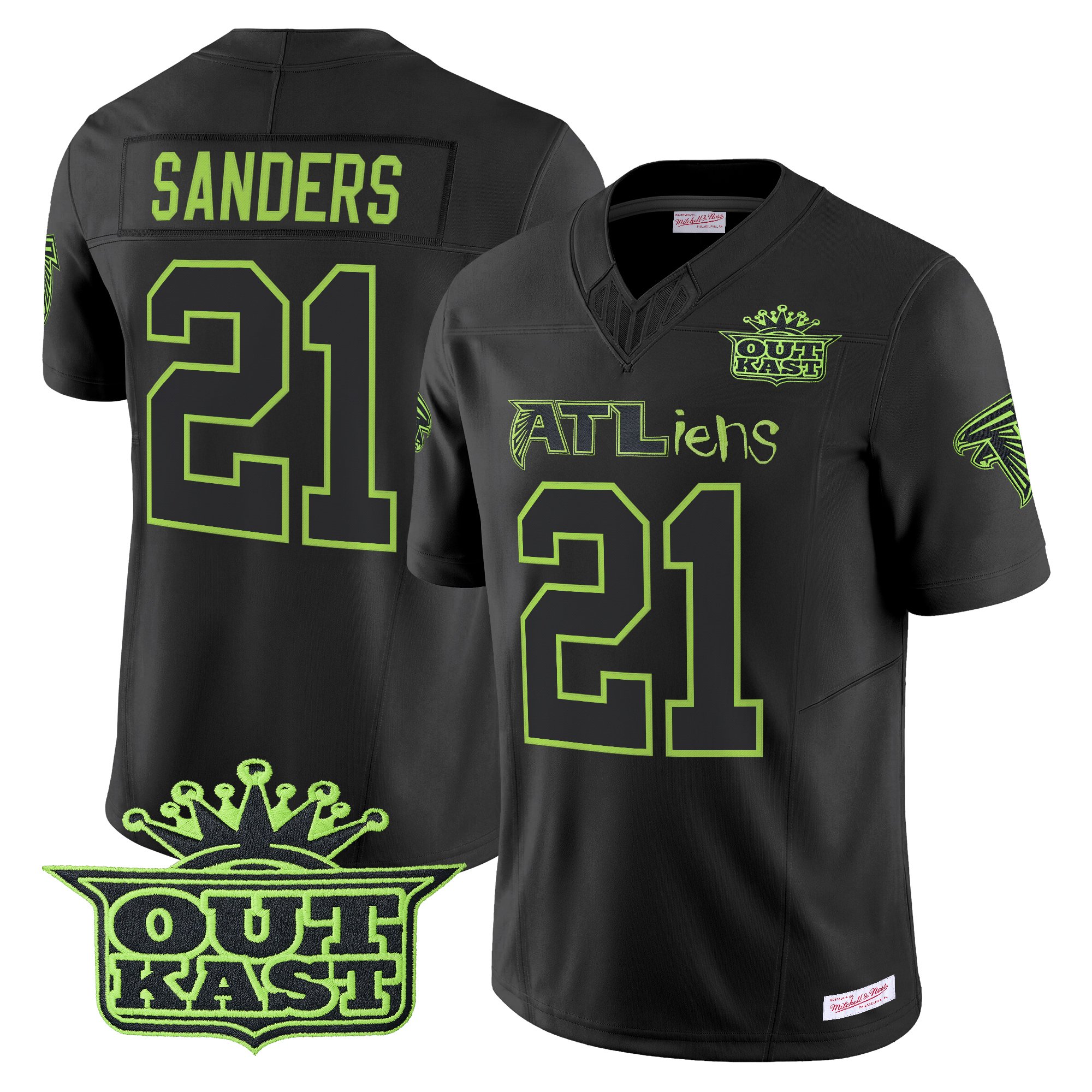 Atlanta Falcons Deion Sanders Outkast 30th Anniversary ATLiens Vapor Limited Jersey V2 - All Stitched