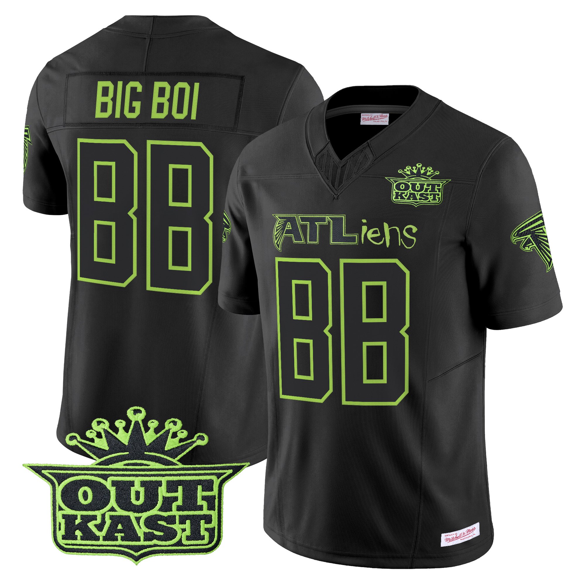 Atlanta Falcons Big Boi Outkast 30th Anniversary ATLiens Vapor Limited Jersey V2 - All Stitched