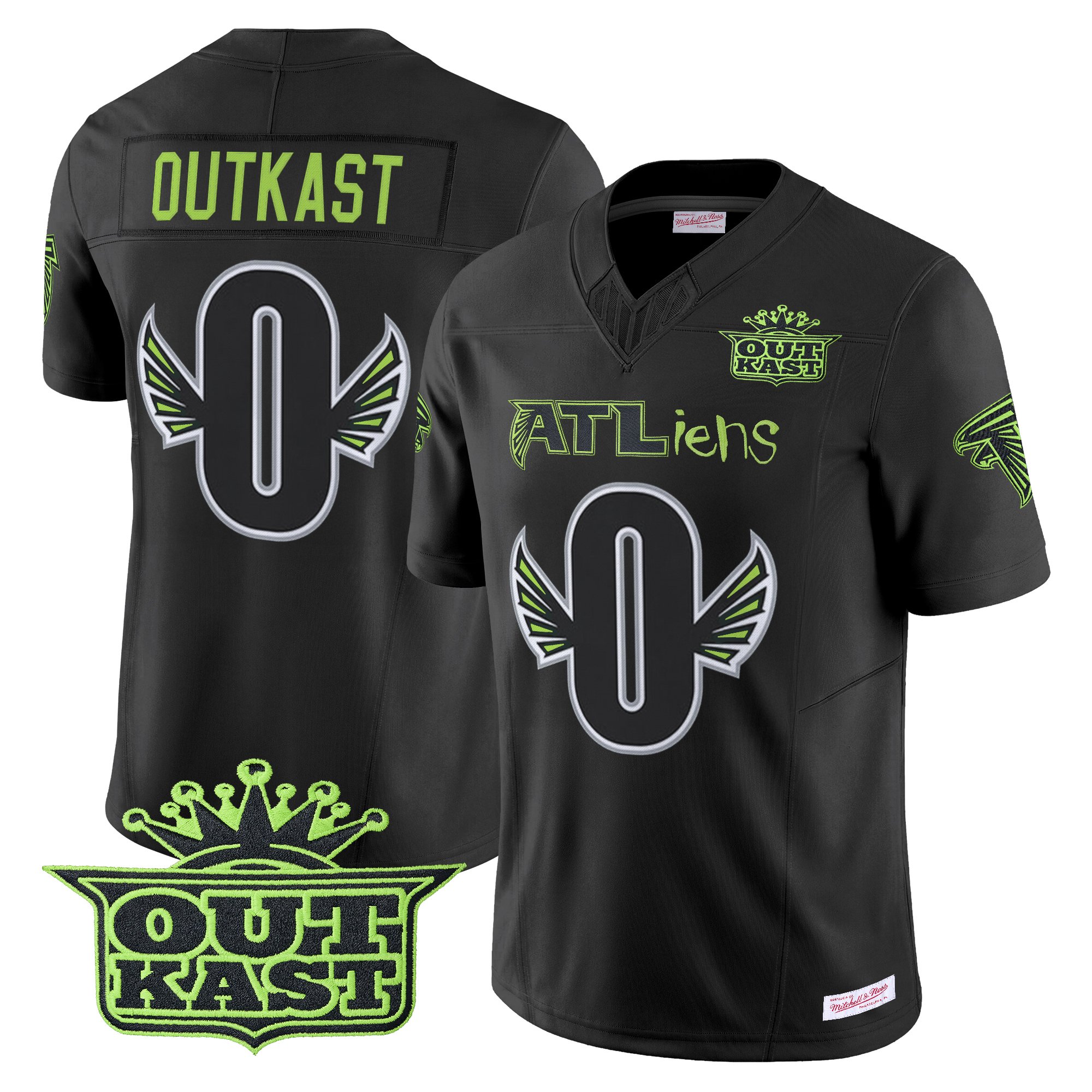 Atlanta Falcons #0 OutKast Outkast 30th Anniversary ATLiens Vapor Limited Jersey V2 - All Stitched