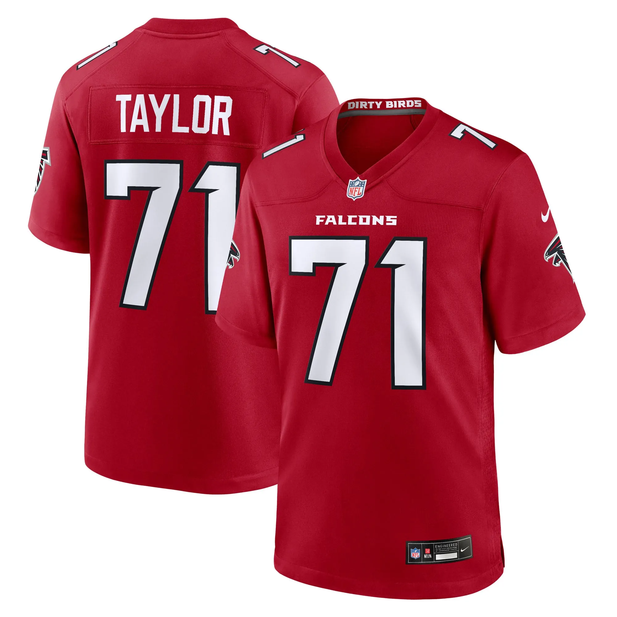 Atlanta Falcons Jawaan Taylor Vapor Limited Jersey - All Stitched - Red