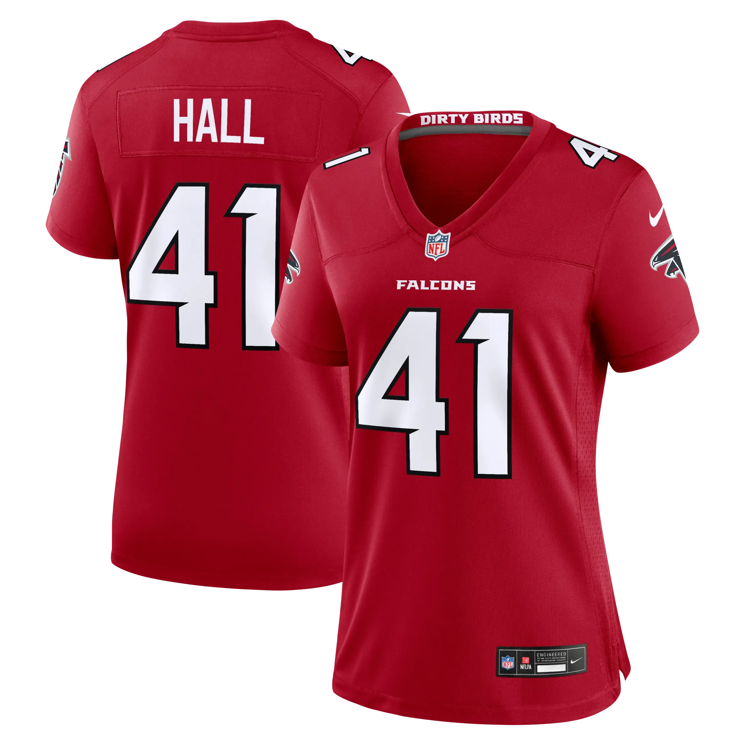 Women's Atlanta Falcons Darren Hall Vapor Limited Jersey - All Stitched - Red
