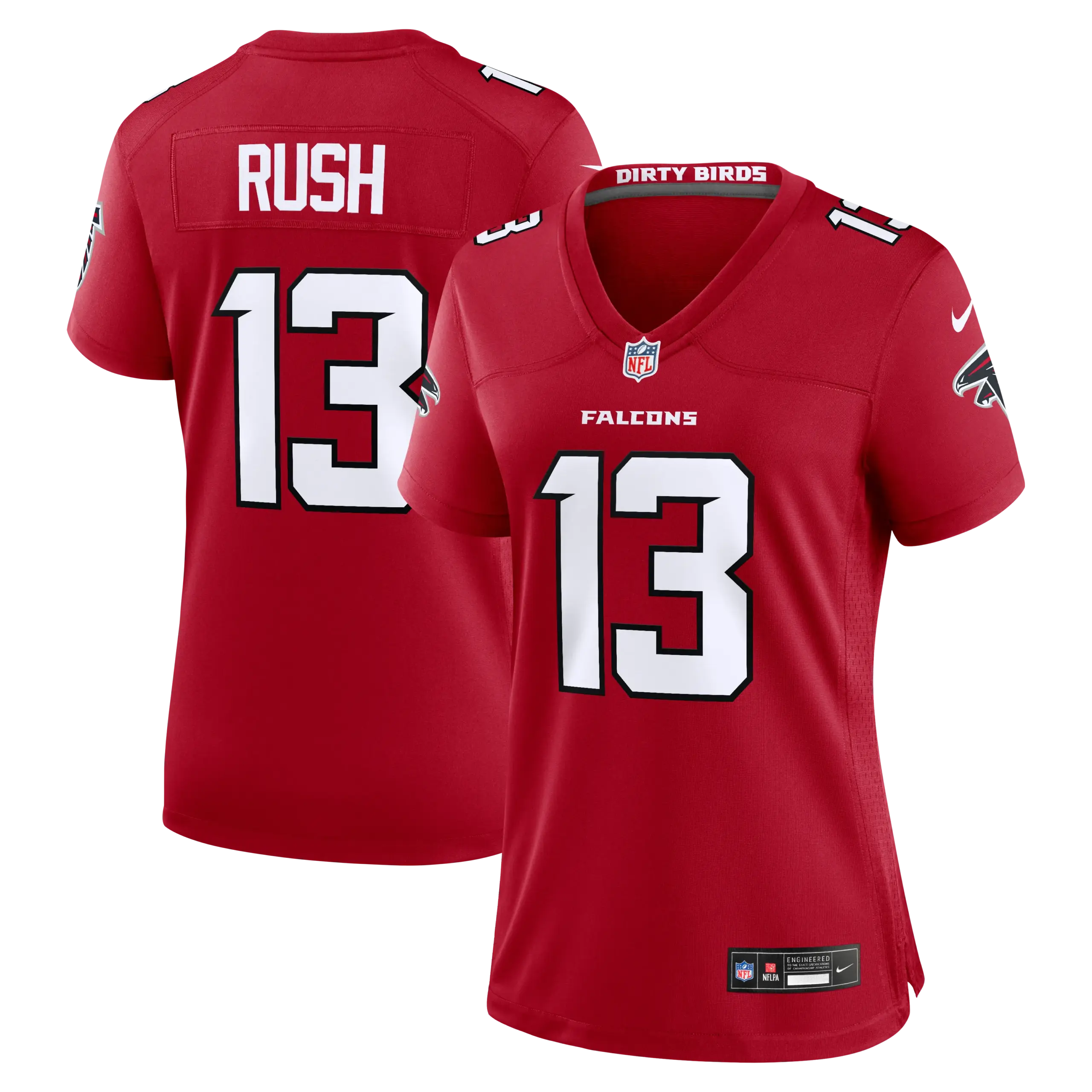 Women's Atlanta Falcons Cooper Rush Vapor Limited Jersey - All Stitched - Red