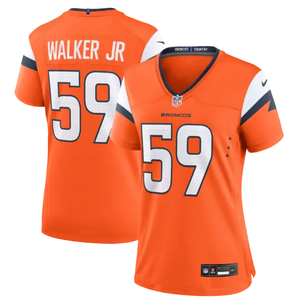 Women's Denver Broncos Johnny Walker Jr Vapor Limited Jersey - All Stitched - Orange