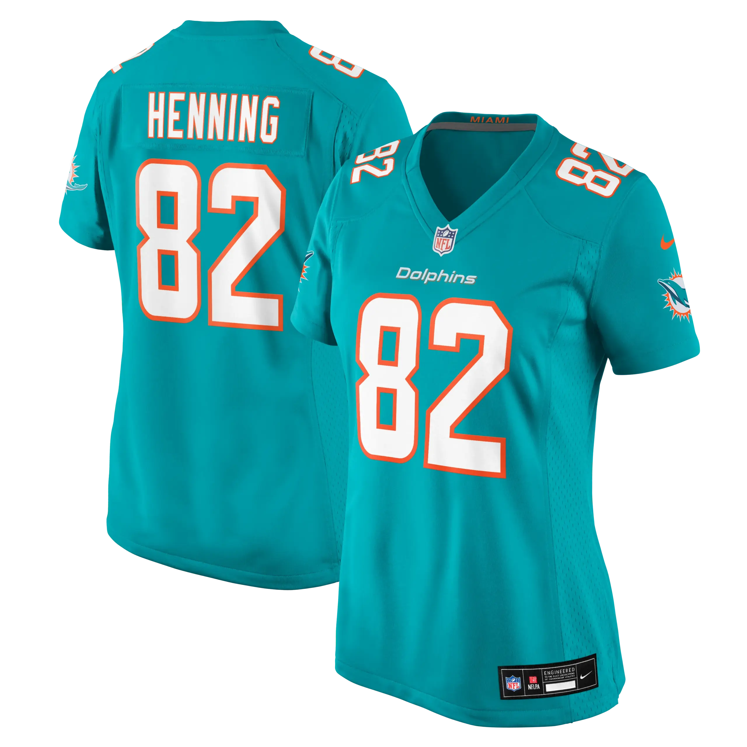 Women's Miami Dolphins AJ Henning Vapor Limited Jersey - All Stitched - Aqua