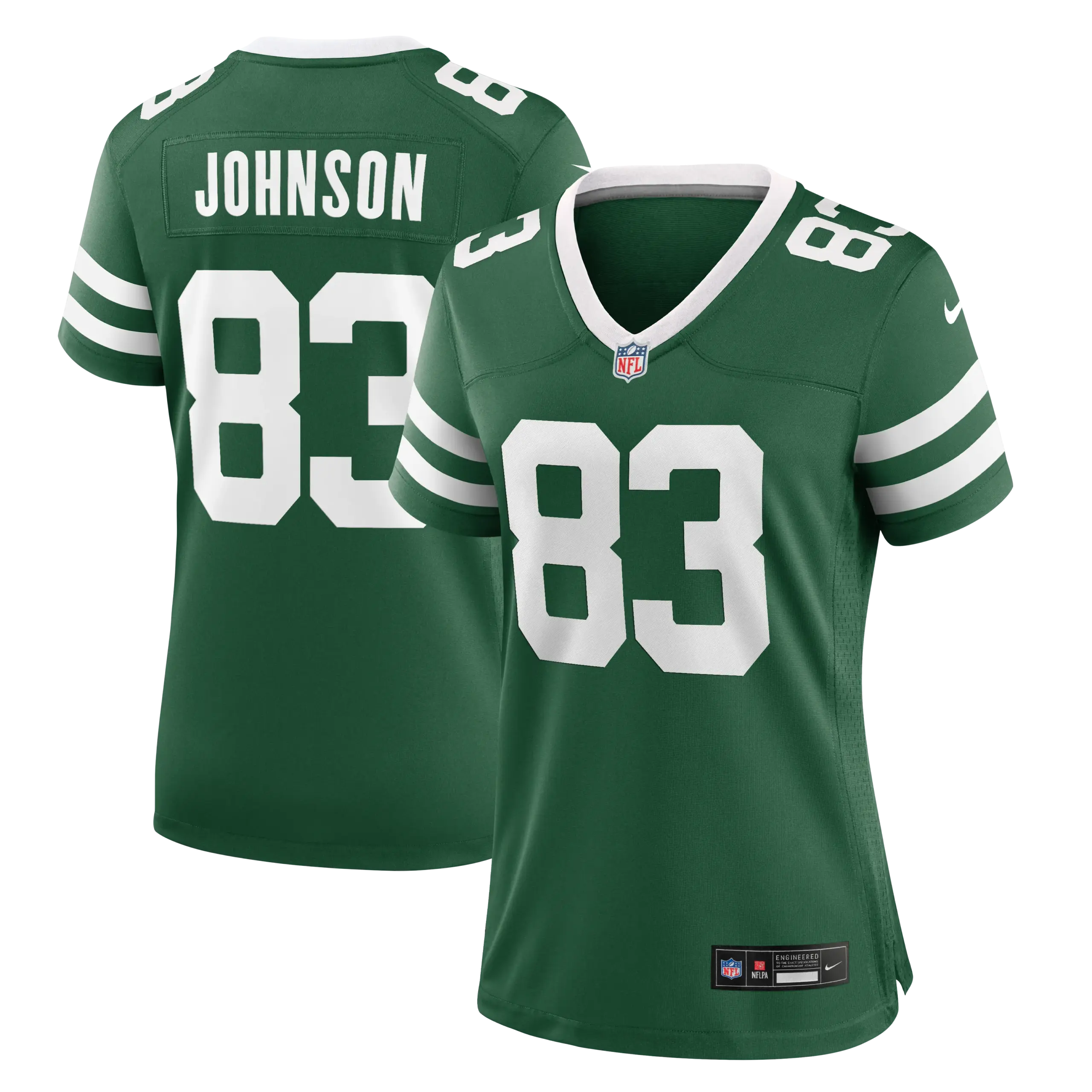Women's New York Jets Tyler Johnson Vapor Limited Jersey - All Stitched - Legacy Green