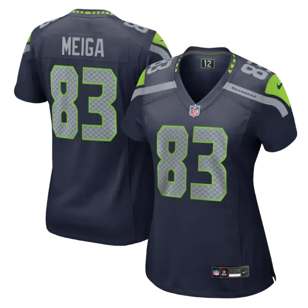 Women's Seattle Seahawks Malick Meiga Vapor Limited Jersey - All Stitched - College Navy