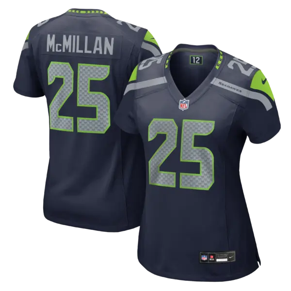 Women's Seattle Seahawks Dontae McMillan Vapor Limited Jersey - All Stitched - College Navy