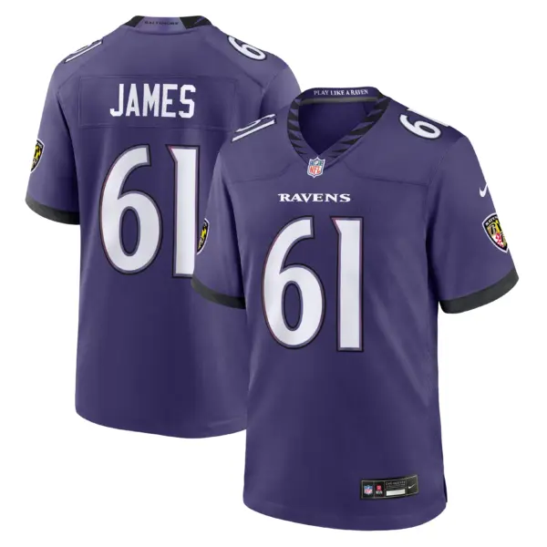 Baltimore Ravens Andre James Vapor Limited Jersey - All Stitched - Purple