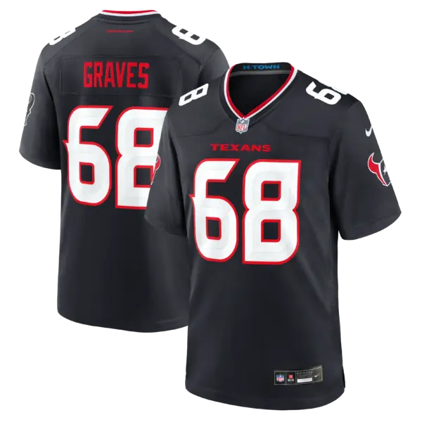 Houston Texans Aaron Graves Vapor Limited Jersey - All Stitched - Navy