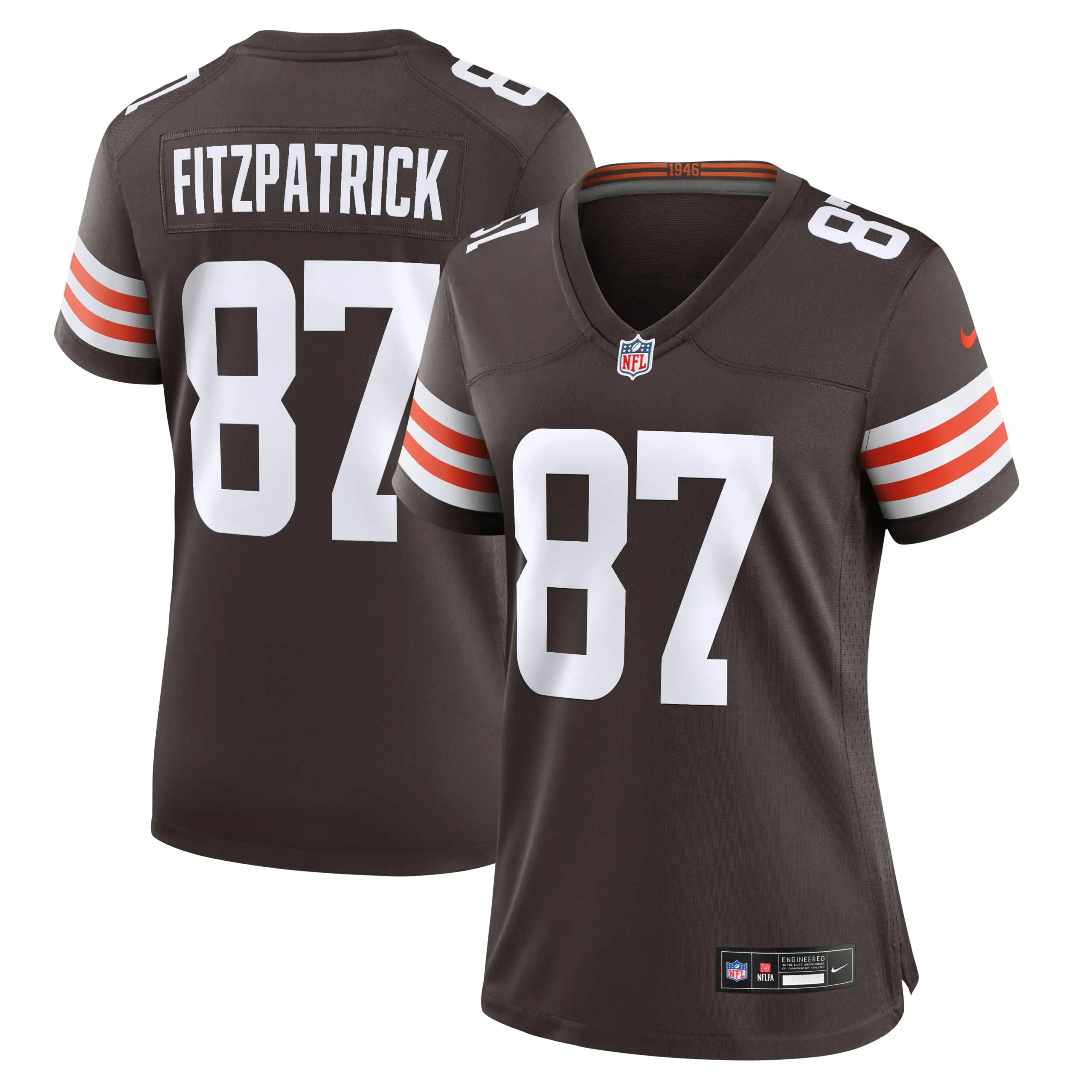 Women's Cleveland Browns John FitzPatrick Vapor Limited Jersey - All Stitched - Brown