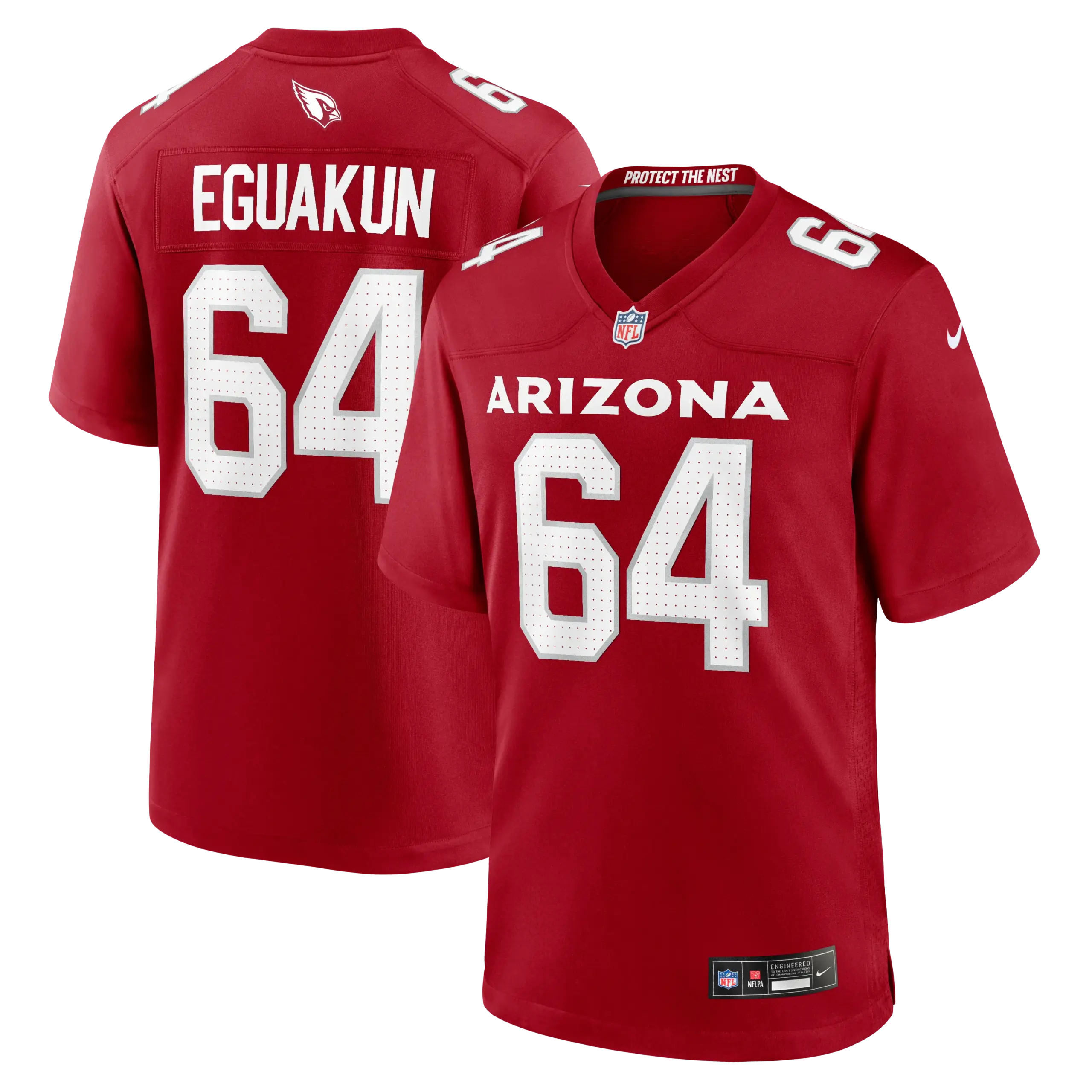 Arizona Cardinals Kingsley Eguakun Vapor Limited Jersey - All Stitched - Cardinal